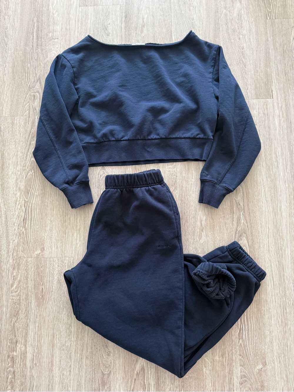 Garage Cropped Sweatshirt and Joggers Set